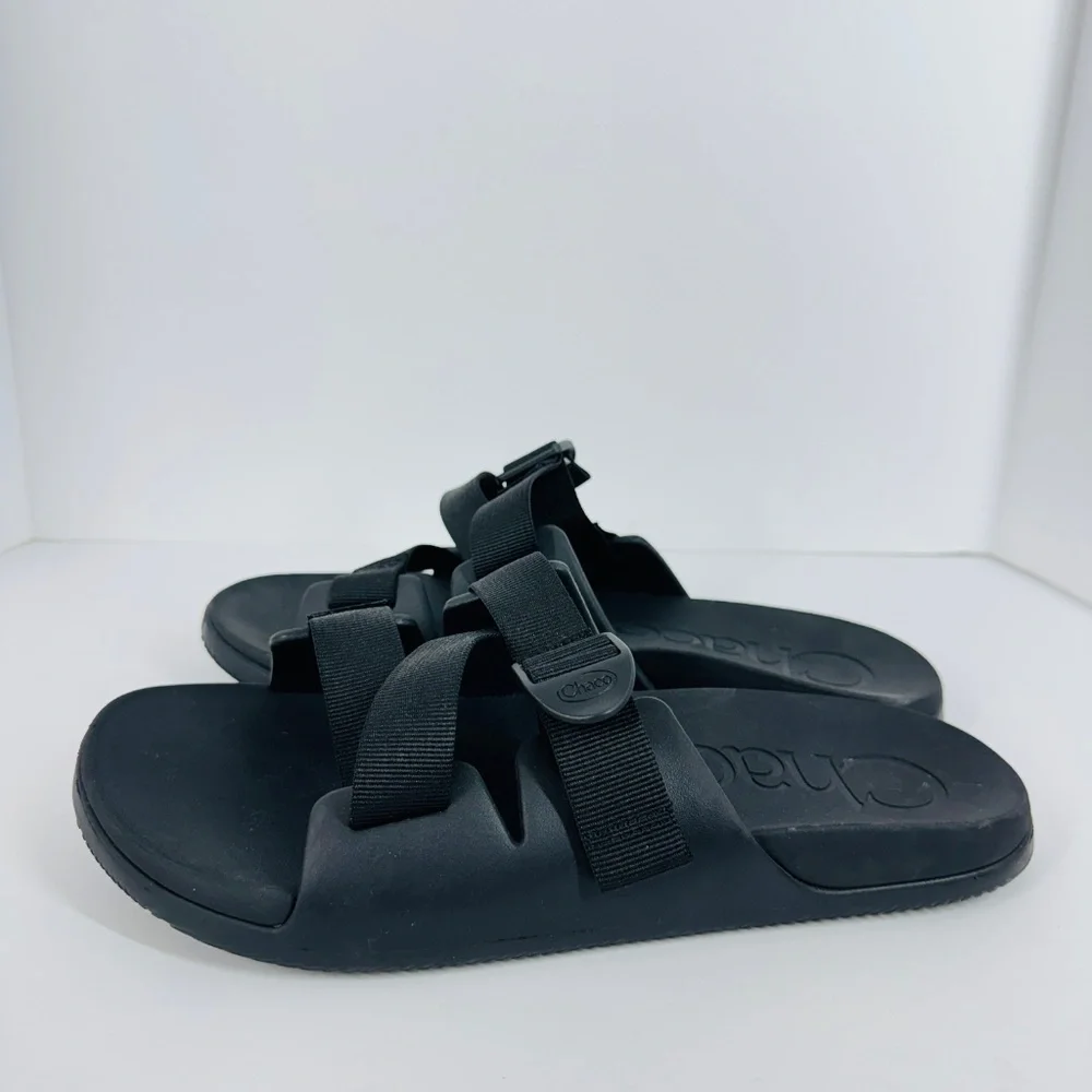 Chaco Men’s Sandals Black Adjustable Slides Size 12 Summer Beach Performance